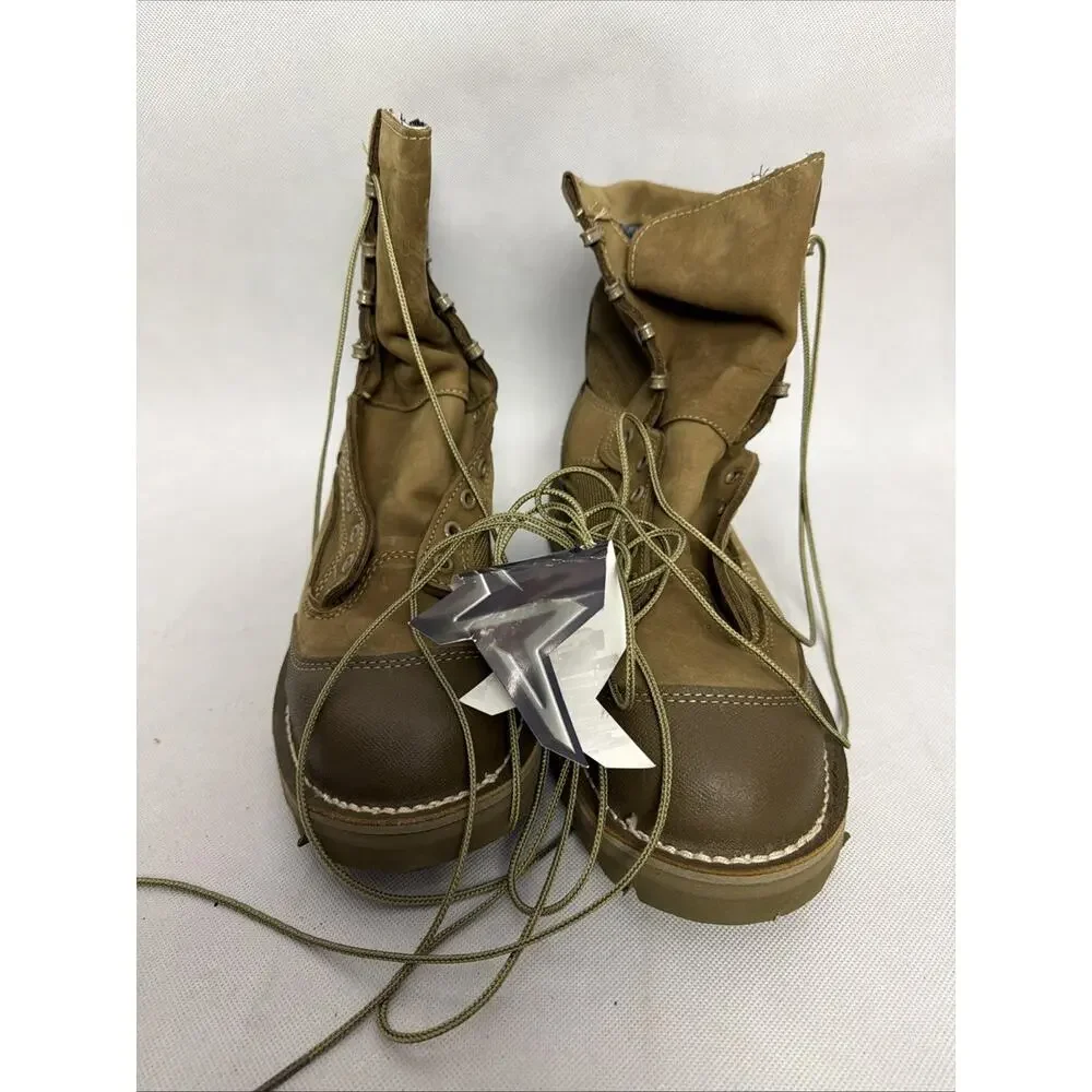 Wellco Boots Mens Size 10R Brown USMC Vibram Lug Combat Tactical Lace Up E163